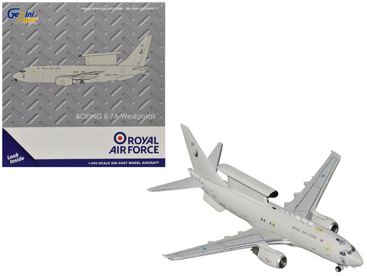 Boeing E-7A Wedgetail Aircraft "Royal Air Force" (WT001) Gray "Gemini Macs" Series 1/400 Diecast Model by GeminiJets LuxuryLifeWay Online Store