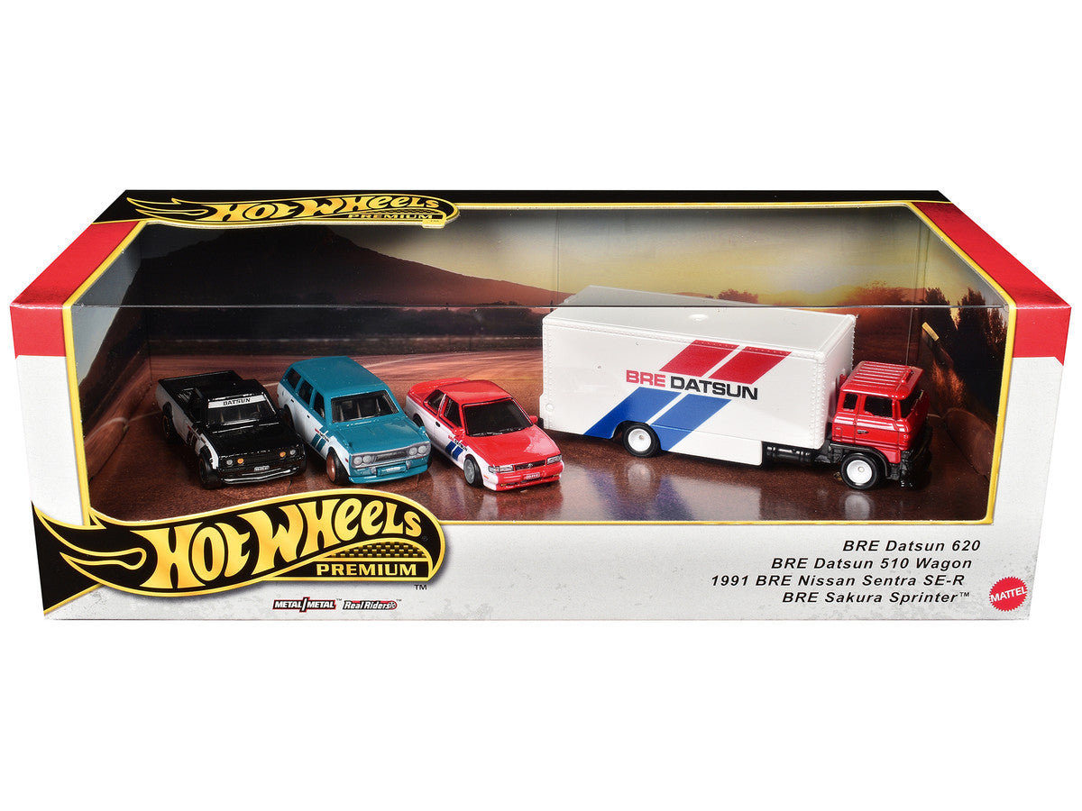 "BRE" Set of 4 pieces Series Hot Wheels "Premium" 2024 Series U Diecast Model Cars by Hot Wheels LuxuryLifeWay Online Store