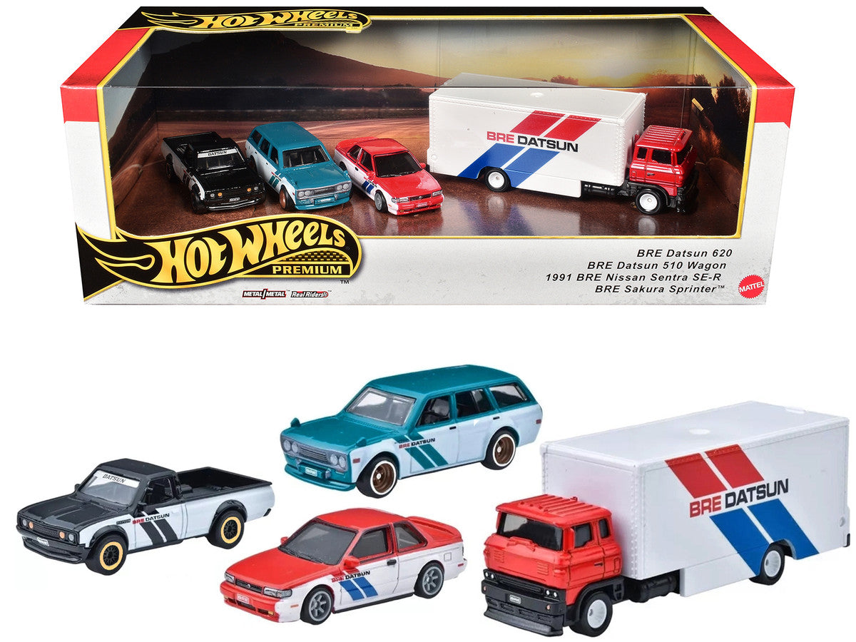 "BRE" Set of 4 pieces Series Hot Wheels "Premium" 2024 Series U Diecast Model Cars by Hot Wheels LuxuryLifeWay Online Store