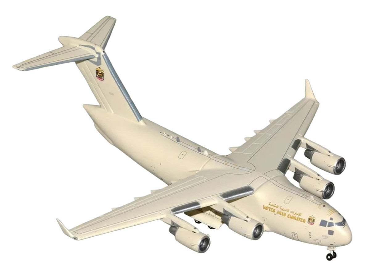 Boeing C-17 Globemaster III Transport Aircraft "United Arab Emirates Air Force" Beige "Gemini Macs" Series 1/400 Diecast Model Airplane by GeminiJets LuxuryLifeWay Online Store