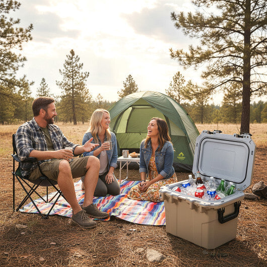 Ultra-Light Injection Molded Cooler 53 QT Hard Ice Chest-White LuxuryLifeWay Online Store