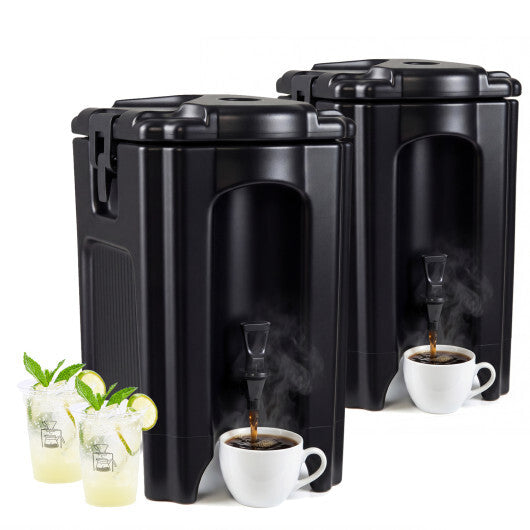 4.4 Gallons Insulated Beverage Dispenser with Ergonomic Handles Set of 2-Black LuxuryLifeWay Online Store