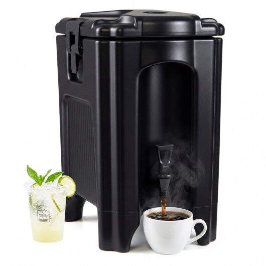 4.4 Gallons Insulated Beverage Dispenser with Handles and Drip-Proof Faucet-Black LuxuryLifeWay Online Store