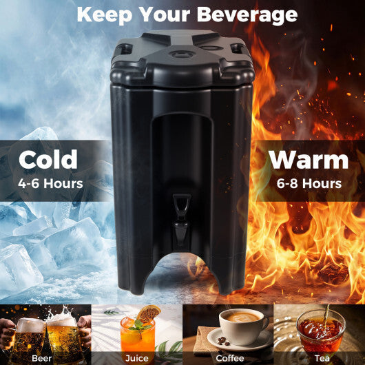 4.4 Gallons Insulated Beverage Dispenser with Handles and Drip-Proof Faucet-Black LuxuryLifeWay Online Store