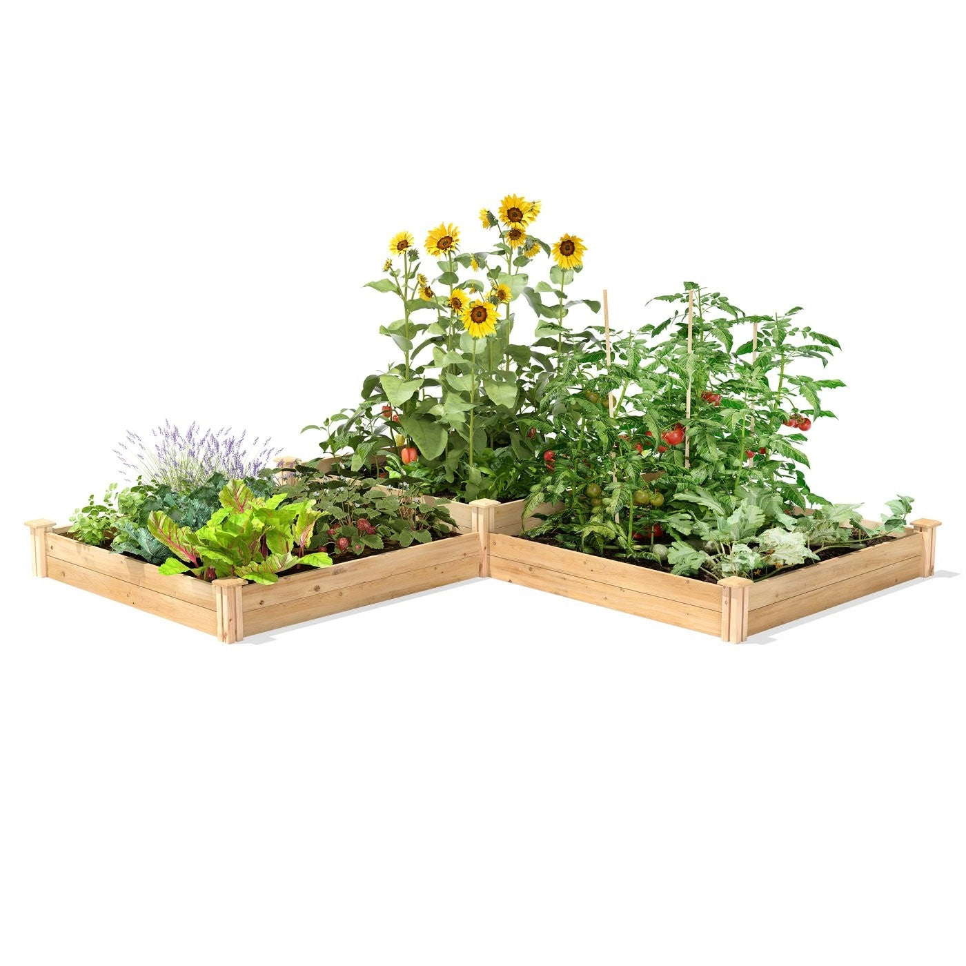 Farmhouse Cedar Wood Raised Garden Bed 4 ft x 12 ft - Made in USA LuxuryLifeWay Online Store