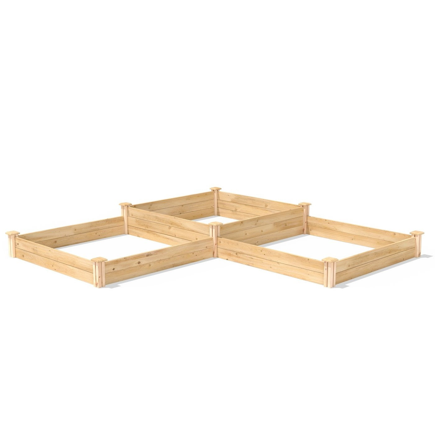 Farmhouse Cedar Wood Raised Garden Bed 4 ft x 12 ft - Made in USA LuxuryLifeWay Online Store