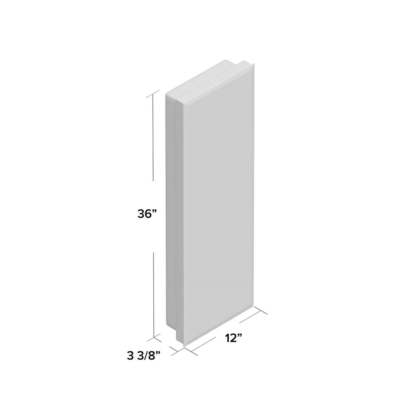 Narrow Bathroom Medicine Cabinet Frameless Mirror 12 x 36 inch LuxuryLifeWay Online Store