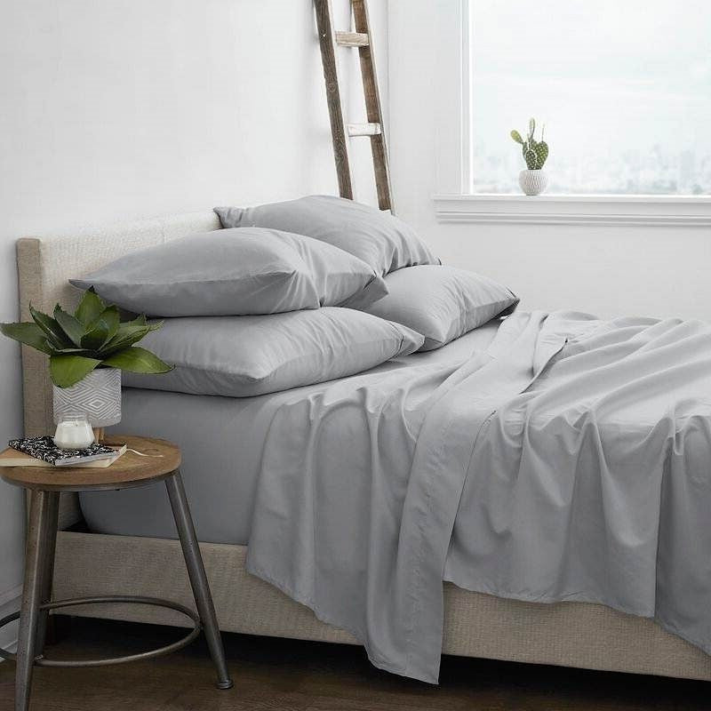Full size Grey 6 Piece Wrinkle Resistant Microfiber Polyester Sheet Set LuxuryLifeWay Online Store