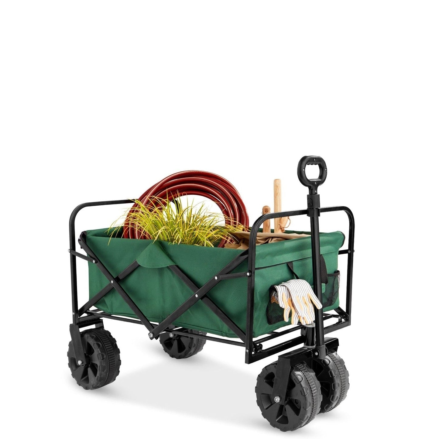Green Heavy Duty Collapsible Multipurpose Indoor/Outdoor Utility Garden Cart LuxuryLifeWay Online Store