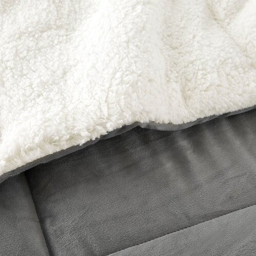 King Plush Microfiber Reversible Comforter Set in Grey LuxuryLifeWay Online Store