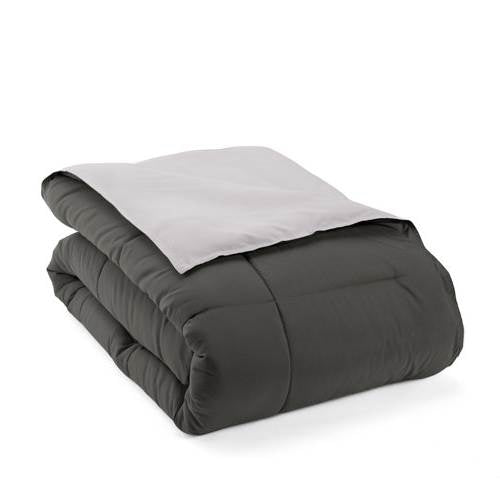 Full/Queen 3-Piece Microfiber Reversible Comforter Set in Grey / Light Grey LuxuryLifeWay Online Store