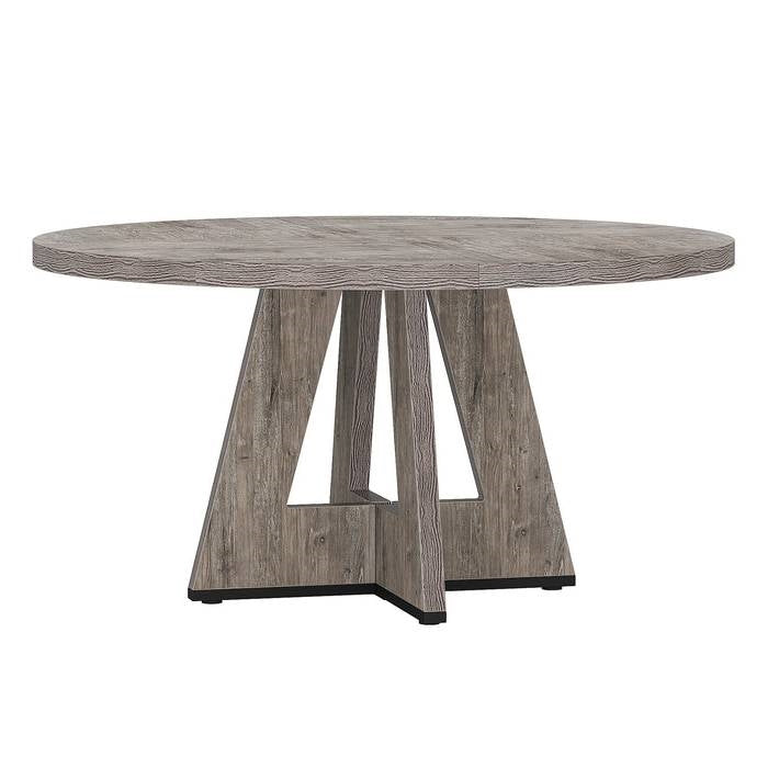 Modern Kitchen 4-Person Circular Dining Table in Grey Wood Finish LuxuryLifeWay Online Store