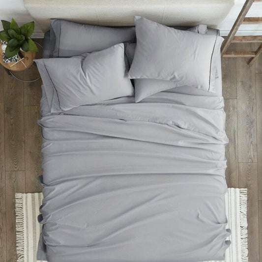 Twin size 4 Piece Grey Wrinkle Resistant Microfiber Polyester Sheet Set LuxuryLifeWay Online Store