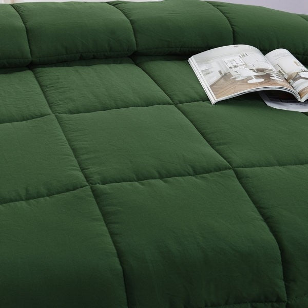 Twin Size Green 3 Piece Microfiber Reversible Comforter Set LuxuryLifeWay Online Store