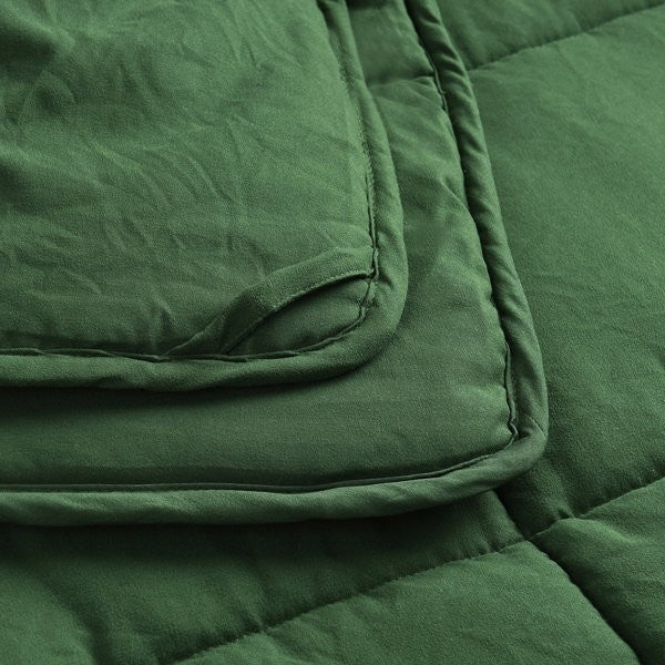 Twin Size Green 3 Piece Microfiber Reversible Comforter Set LuxuryLifeWay Online Store