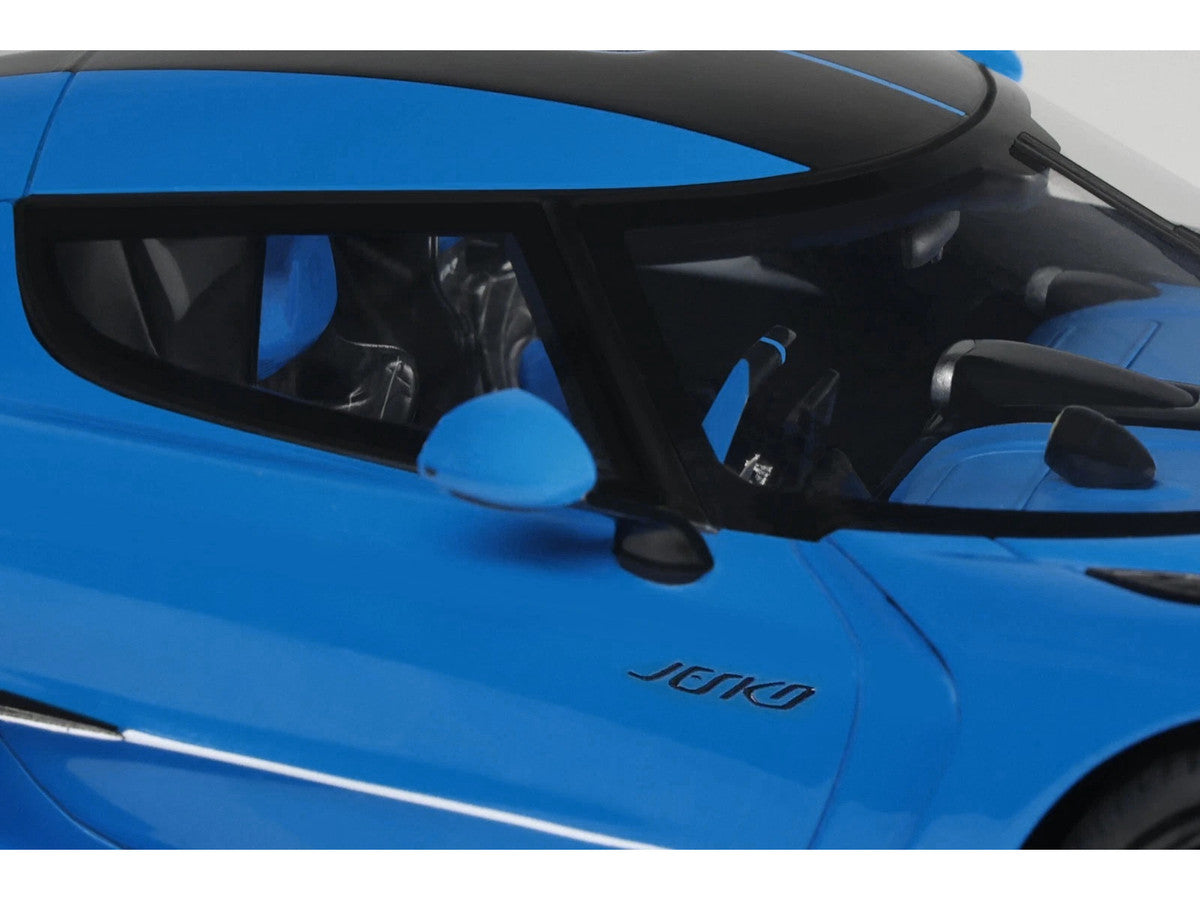 2025 Koenigsegg Jesko Blue Metallic with Black Stripes 1/18 Model Car by GT Spirit LuxuryLifeWay Online Store