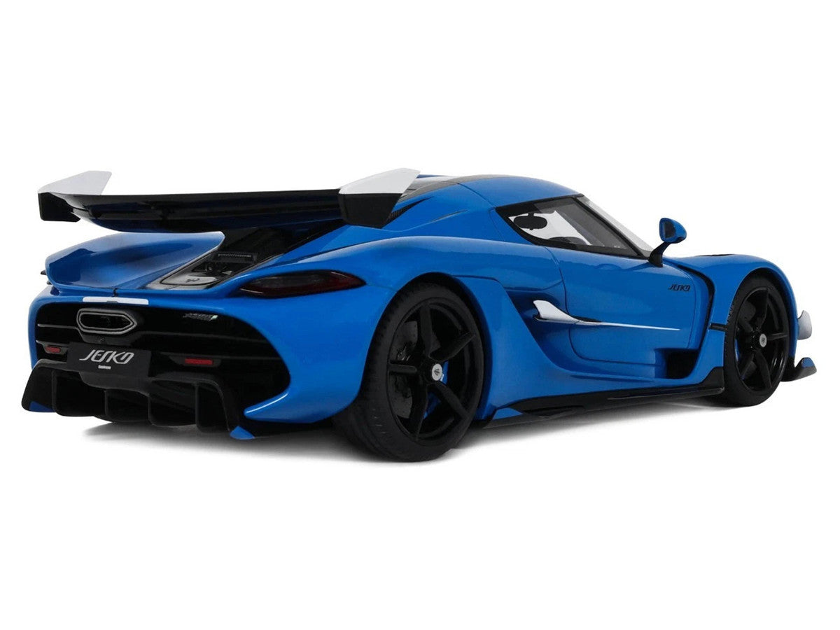 2025 Koenigsegg Jesko Blue Metallic with Black Stripes 1/18 Model Car by GT Spirit LuxuryLifeWay Online Store
