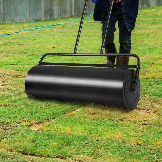 36 x 12 Inch Tow Lawn Roller Water Filled Metal Push Roller-Black - Color: Black LuxuryLifeWay Online Store