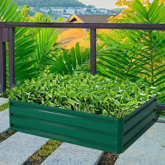 47.5 Inch Patio Raised Garden Bed Vegetable Flower Planter - Color: Dark Green - Size: 47 inches LuxuryLifeWay Online Store