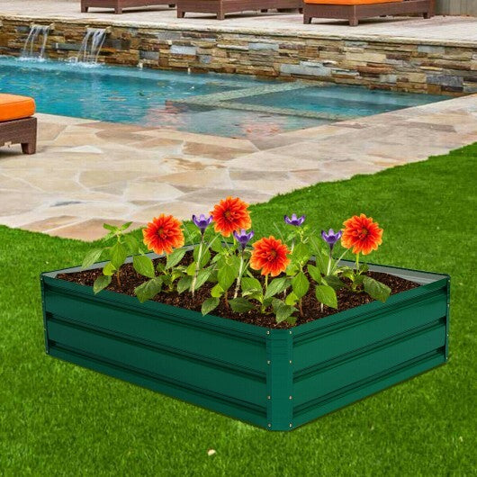 47.5 Inch Patio Raised Garden Bed Vegetable Flower Planter - Color: Dark Green - Size: 47 inches LuxuryLifeWay Online Store