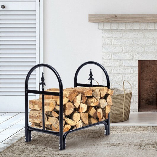 2 Feet Outdoor Heavy Duty Steel Firewood Storage Holder LuxuryLifeWay Online Store