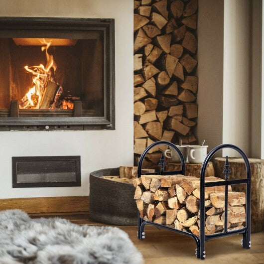 2 Feet Outdoor Heavy Duty Steel Firewood Storage Holder LuxuryLifeWay Online Store