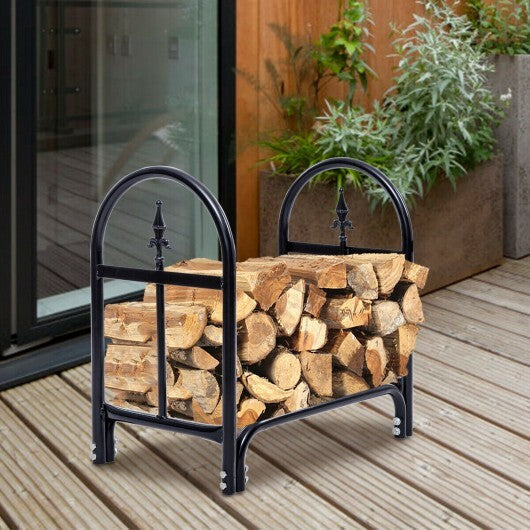 2 Feet Outdoor Heavy Duty Steel Firewood Storage Holder LuxuryLifeWay Online Store