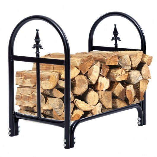 2 Feet Outdoor Heavy Duty Steel Firewood Storage Holder LuxuryLifeWay Online Store