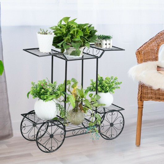 6-Tier Garden Cart Flower Rack Display Decor Pot Plant Holder LuxuryLifeWay Online Store