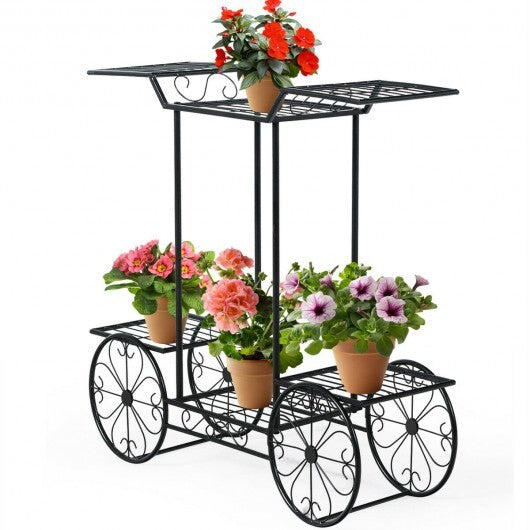 6-Tier Garden Cart Flower Rack Display Decor Pot Plant Holder LuxuryLifeWay Online Store