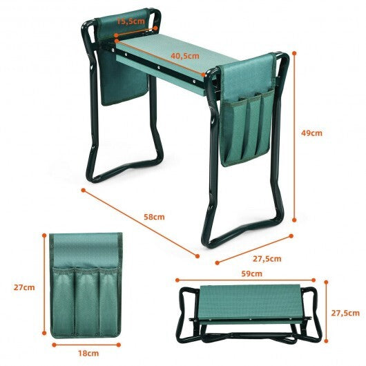 Folding Garden Kneeler and Seat Bench - Color: Green LuxuryLifeWay Online Store