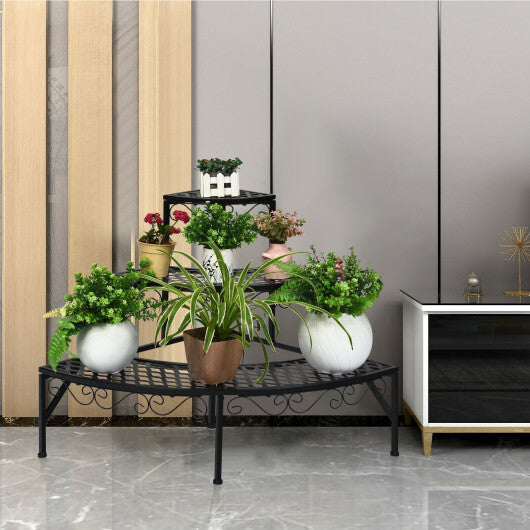 3 Tier Metal Corner Plant Display Rack LuxuryLifeWay Online Store