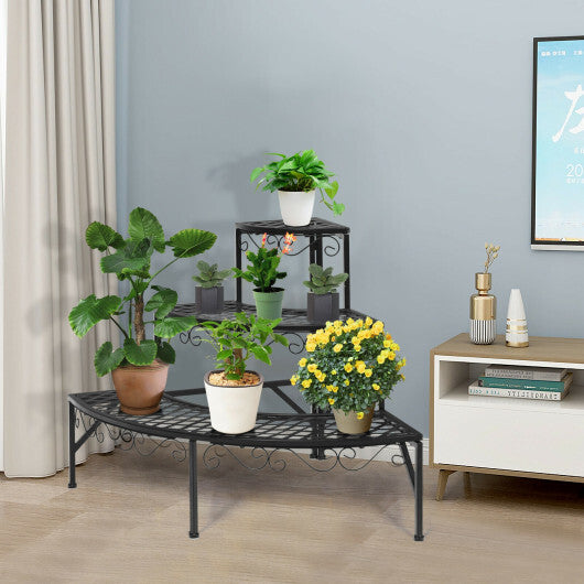 3 Tier Metal Corner Plant Display Rack LuxuryLifeWay Online Store