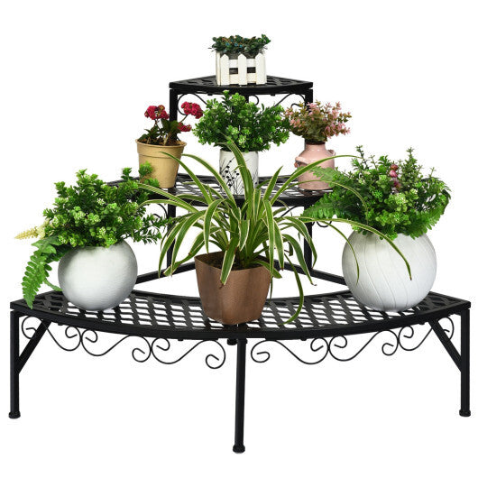 3 Tier Metal Corner Plant Display Rack LuxuryLifeWay Online Store