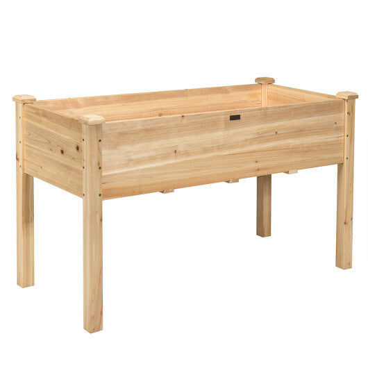 Wooden Raised Vegetable Garden Bed Elevated Grow Vegetable Planter-Gray LuxuryLifeWay Online Store