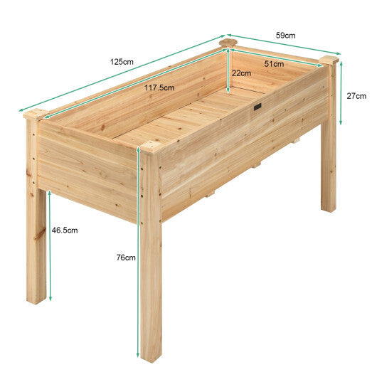 Wooden Raised Vegetable Garden Bed Elevated Grow Vegetable Planter-Gray LuxuryLifeWay Online Store