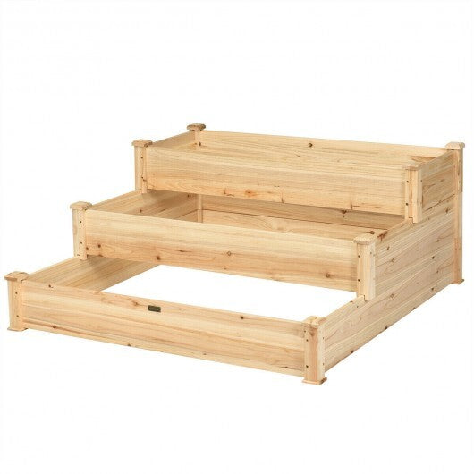 3 Tier Elevated Wooden Vegetable Garden Bed LuxuryLifeWay Online Store