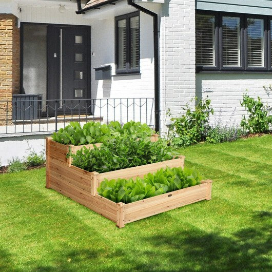 3 Tier Elevated Wooden Vegetable Garden Bed LuxuryLifeWay Online Store