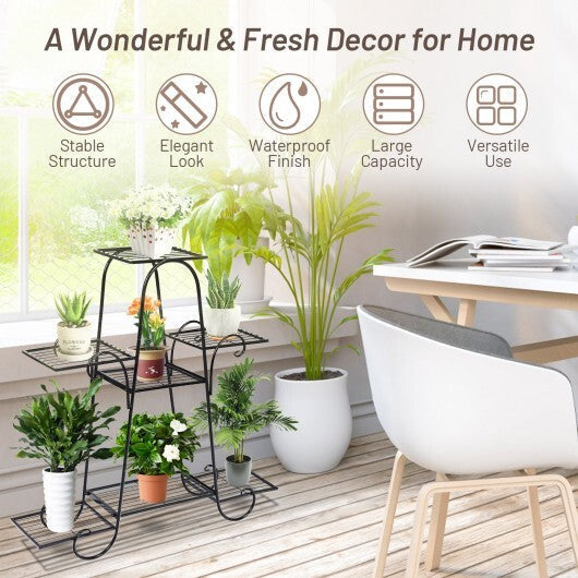 7 Tier Metal Patio Plant Stand LuxuryLifeWay Online Store