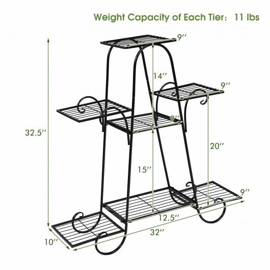 7 Tier Metal Patio Plant Stand LuxuryLifeWay Online Store