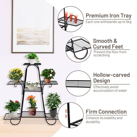 7 Tier Metal Patio Plant Stand LuxuryLifeWay Online Store