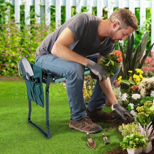 Folding Sturdy Garden Kneeler Pad and Cushion Seat - Color: Green LuxuryLifeWay Online Store