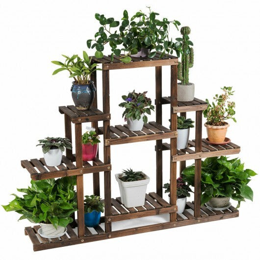 6-Tier Flower Wood Stand Plant Display Rack Storage Shelf LuxuryLifeWay Online Store