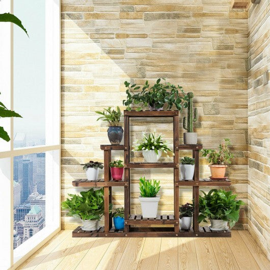 6-Tier Flower Wood Stand Plant Display Rack Storage Shelf LuxuryLifeWay Online Store