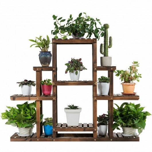 6-Tier Flower Wood Stand Plant Display Rack Storage Shelf LuxuryLifeWay Online Store