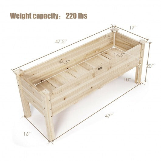 Raised Garden Bed Elevated Planter Box Wood for Vegetable Flower Herb LuxuryLifeWay Online Store