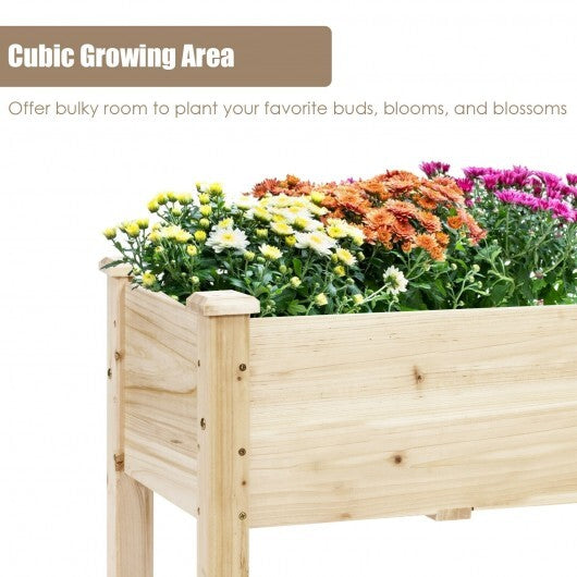 Raised Garden Bed Elevated Planter Box Wood for Vegetable Flower Herb LuxuryLifeWay Online Store