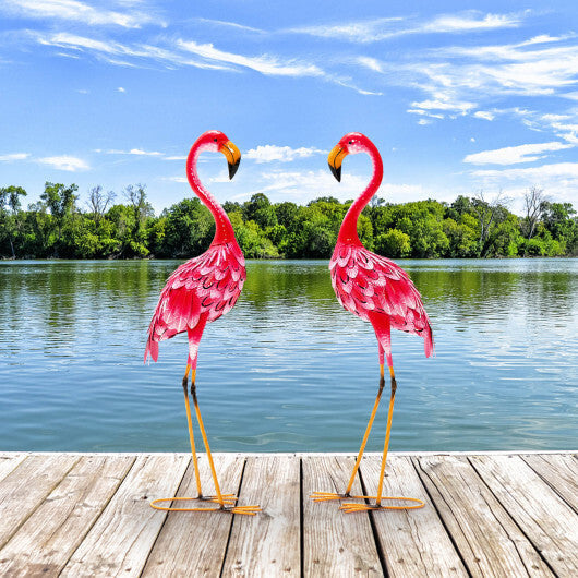 2-Piece Flamingo Garden Statue Set LuxuryLifeWay Online Store