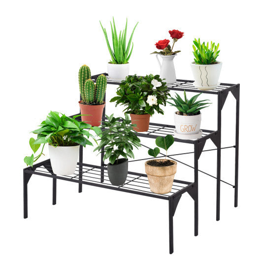 Outdoor 3 Tier Metal Plant Stand with Heavy Duty Rack for Multiple Use LuxuryLifeWay Online Store