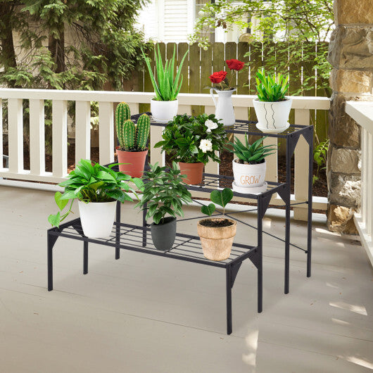 Outdoor 3 Tier Metal Plant Stand with Heavy Duty Rack for Multiple Use LuxuryLifeWay Online Store